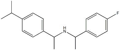 [1-(4-fluorophenyl)ethyl]({1-[4-(propan-2-yl)phenyl]ethyl})amine Struktur