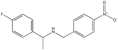 [1-(4-fluorophenyl)ethyl][(4-nitrophenyl)methyl]amine Struktur