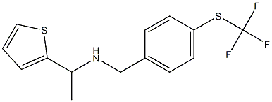 [1-(thiophen-2-yl)ethyl]({4-[(trifluoromethyl)sulfanyl]phenyl}methyl)amine Struktur