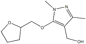 [1,3-dimethyl-5-(oxolan-2-ylmethoxy)-1H-pyrazol-4-yl]methanol Struktur