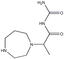 [2-(1,4-diazepan-1-yl)propanoyl]urea Struktur