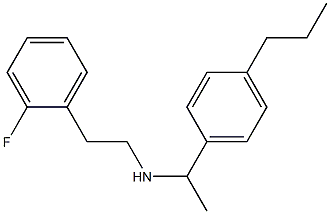 [2-(2-fluorophenyl)ethyl][1-(4-propylphenyl)ethyl]amine Struktur