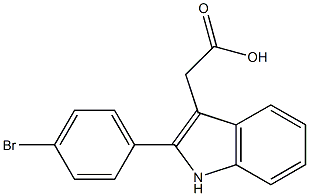 [2-(4-bromophenyl)-1H-indol-3-yl]acetic acid Struktur