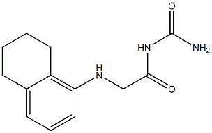 [2-(5,6,7,8-tetrahydronaphthalen-1-ylamino)acetyl]urea Struktur