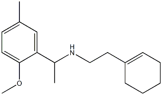 [2-(cyclohex-1-en-1-yl)ethyl][1-(2-methoxy-5-methylphenyl)ethyl]amine Struktur