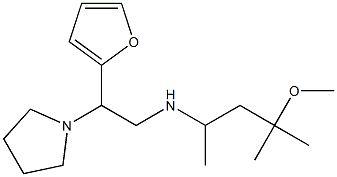 [2-(furan-2-yl)-2-(pyrrolidin-1-yl)ethyl](4-methoxy-4-methylpentan-2-yl)amine Struktur