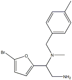 [2-amino-1-(5-bromofuran-2-yl)ethyl](methyl)[(4-methylphenyl)methyl]amine Struktur