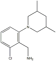 [2-chloro-6-(3,5-dimethylpiperidin-1-yl)phenyl]methanamine Struktur