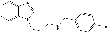 [3-(1H-1,3-benzodiazol-1-yl)propyl][(4-bromophenyl)methyl]amine Struktur