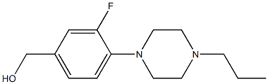 [3-fluoro-4-(4-propylpiperazin-1-yl)phenyl]methanol Struktur