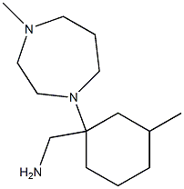 [3-methyl-1-(4-methyl-1,4-diazepan-1-yl)cyclohexyl]methanamine Struktur