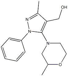 [3-methyl-5-(2-methylmorpholin-4-yl)-1-phenyl-1H-pyrazol-4-yl]methanol Struktur