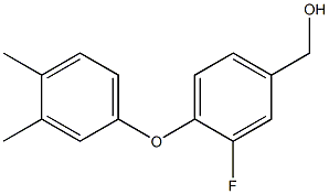 [4-(3,4-dimethylphenoxy)-3-fluorophenyl]methanol Struktur