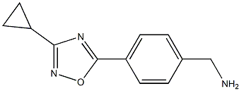 [4-(3-cyclopropyl-1,2,4-oxadiazol-5-yl)phenyl]methanamine Struktur