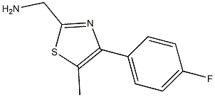 [4-(4-fluorophenyl)-5-methyl-1,3-thiazol-2-yl]methanamine Struktur