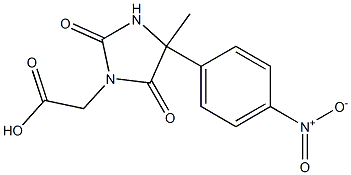 [4-methyl-4-(4-nitrophenyl)-2,5-dioxoimidazolidin-1-yl]acetic acid Struktur