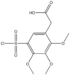 [5-(chlorosulfonyl)-2,3,4-trimethoxyphenyl]acetic acid Struktur