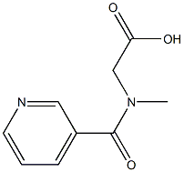 [methyl(pyridin-3-ylcarbonyl)amino]acetic acid Struktur