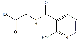 {[(2-hydroxypyridin-3-yl)carbonyl]amino}acetic acid Struktur