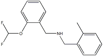 {[2-(difluoromethoxy)phenyl]methyl}[(2-methylphenyl)methyl]amine Struktur