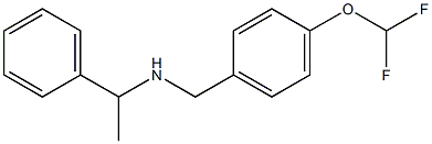 {[4-(difluoromethoxy)phenyl]methyl}(1-phenylethyl)amine Struktur