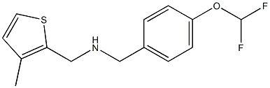 {[4-(difluoromethoxy)phenyl]methyl}[(3-methylthiophen-2-yl)methyl]amine Struktur