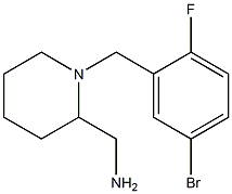 {1-[(5-bromo-2-fluorophenyl)methyl]piperidin-2-yl}methanamine Struktur