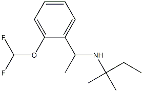 {1-[2-(difluoromethoxy)phenyl]ethyl}(2-methylbutan-2-yl)amine Struktur