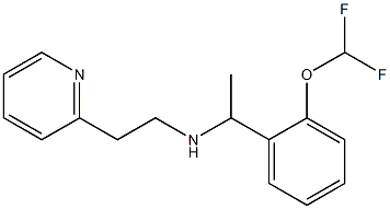 {1-[2-(difluoromethoxy)phenyl]ethyl}[2-(pyridin-2-yl)ethyl]amine Struktur