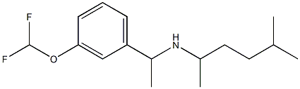 {1-[3-(difluoromethoxy)phenyl]ethyl}(5-methylhexan-2-yl)amine Struktur