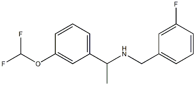 {1-[3-(difluoromethoxy)phenyl]ethyl}[(3-fluorophenyl)methyl]amine Struktur