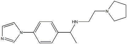 {1-[4-(1H-imidazol-1-yl)phenyl]ethyl}[2-(pyrrolidin-1-yl)ethyl]amine Struktur