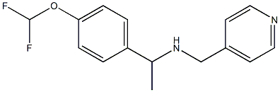 {1-[4-(difluoromethoxy)phenyl]ethyl}(pyridin-4-ylmethyl)amine Struktur