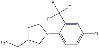 {1-[4-chloro-2-(trifluoromethyl)phenyl]pyrrolidin-3-yl}methanamine Struktur