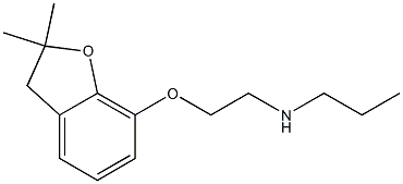 {2-[(2,2-dimethyl-2,3-dihydro-1-benzofuran-7-yl)oxy]ethyl}(propyl)amine Struktur