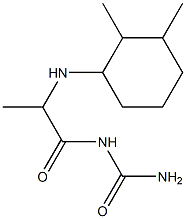 {2-[(2,3-dimethylcyclohexyl)amino]propanoyl}urea Struktur