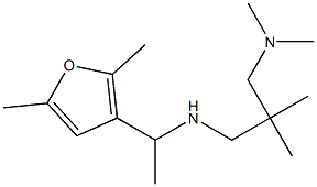 {2-[(dimethylamino)methyl]-2-methylpropyl}[1-(2,5-dimethylfuran-3-yl)ethyl]amine Struktur