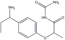 {2-[4-(1-aminopropyl)phenoxy]propanoyl}urea Struktur