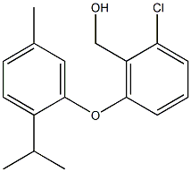 {2-chloro-6-[5-methyl-2-(propan-2-yl)phenoxy]phenyl}methanol Struktur