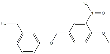 {3-[(4-methoxy-3-nitrophenyl)methoxy]phenyl}methanol Struktur