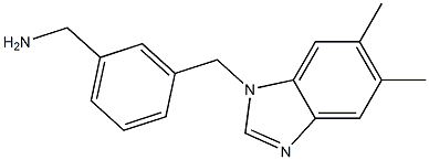 {3-[(5,6-dimethyl-1H-1,3-benzodiazol-1-yl)methyl]phenyl}methanamine Struktur