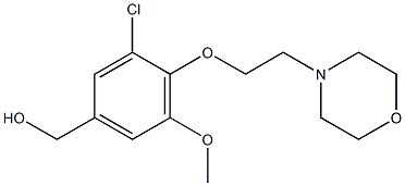 {3-chloro-5-methoxy-4-[2-(morpholin-4-yl)ethoxy]phenyl}methanol Struktur