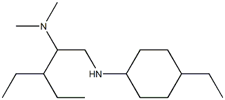 {3-ethyl-1-[(4-ethylcyclohexyl)amino]pentan-2-yl}dimethylamine Struktur