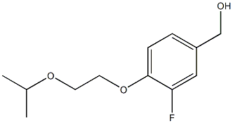 {3-fluoro-4-[2-(propan-2-yloxy)ethoxy]phenyl}methanol Struktur