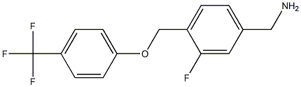 {3-fluoro-4-[4-(trifluoromethyl)phenoxymethyl]phenyl}methanamine Struktur