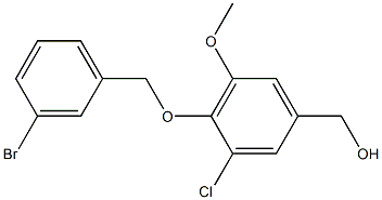 {4-[(3-bromophenyl)methoxy]-3-chloro-5-methoxyphenyl}methanol Struktur