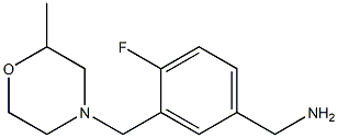 {4-fluoro-3-[(2-methylmorpholin-4-yl)methyl]phenyl}methanamine Struktur