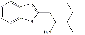 1-(1,3-benzothiazol-2-yl)-3-ethylpentan-2-amine Struktur