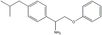 1-(1-amino-2-phenoxyethyl)-4-(2-methylpropyl)benzene Struktur