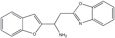 1-(1-benzofuran-2-yl)-2-(1,3-benzoxazol-2-yl)ethan-1-amine Struktur